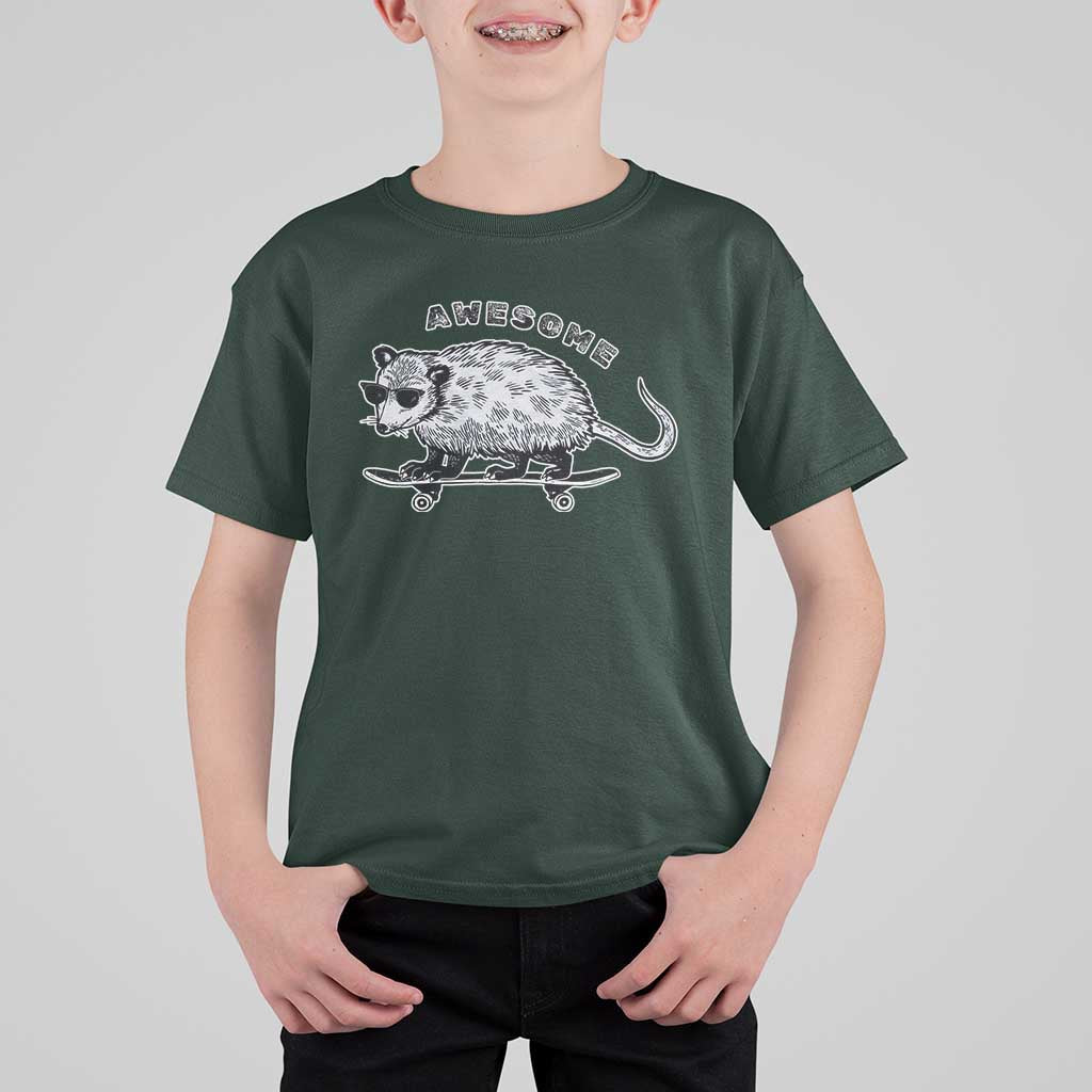 Funny Opossum Meme T Shirt For Kid Awesome Possum Cool 90s Retro Vintage Animal Lover - Wonder Print Shop