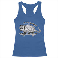 Funny Opossum Meme Racerback Tank Top Awesome Possum Cool 90s Retro Vintage Animal Lover
