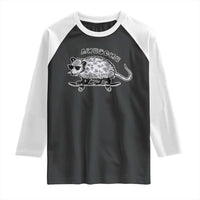 Funny Opossum Meme Raglan Shirt Awesome Possum Cool 90s Retro Vintage Animal Lover