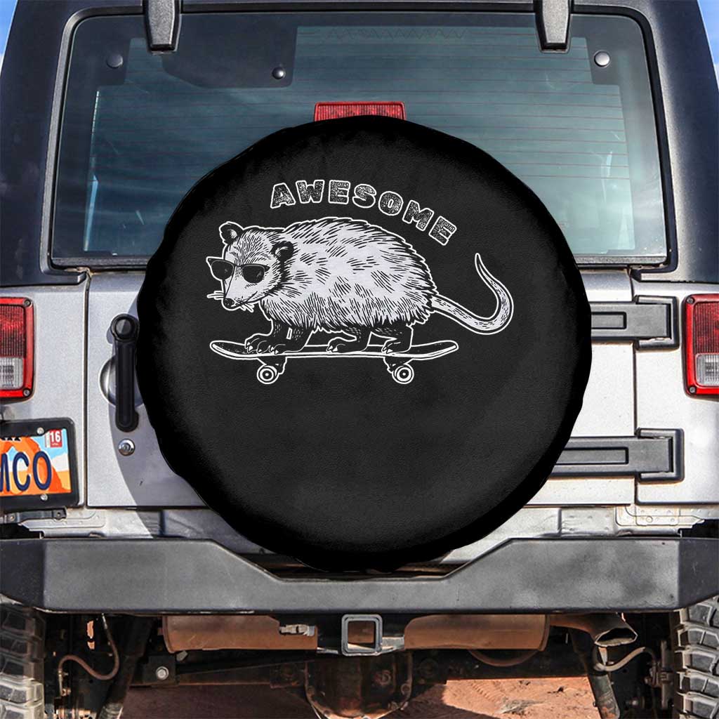 Funny Opossum Meme Spare Tire Cover Awesome Possum Cool 90s Retro Vintage Animal Lover