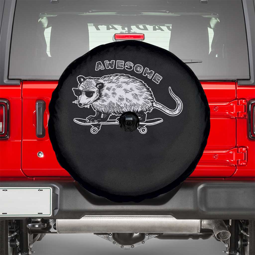 Funny Opossum Meme Spare Tire Cover Awesome Possum Cool 90s Retro Vintage Animal Lover