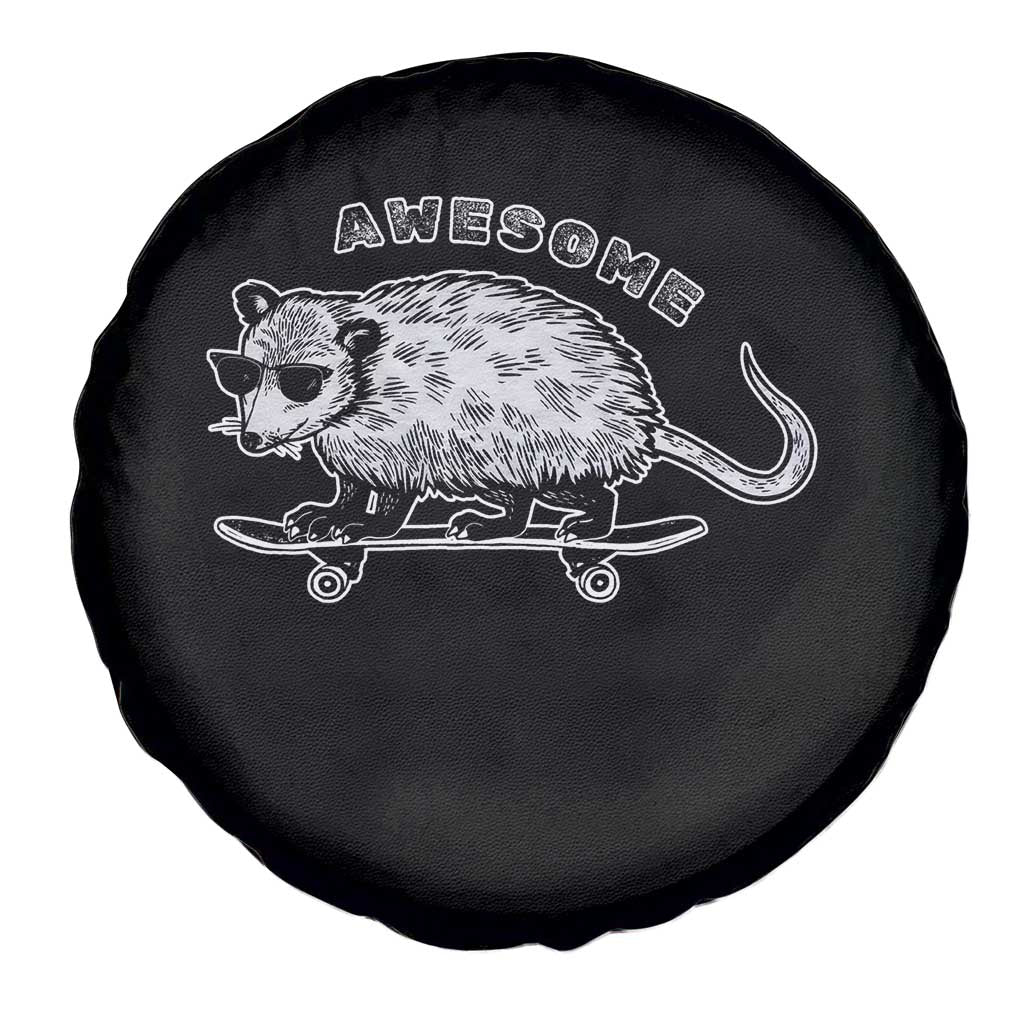 Funny Opossum Meme Spare Tire Cover Awesome Possum Cool 90s Retro Vintage Animal Lover