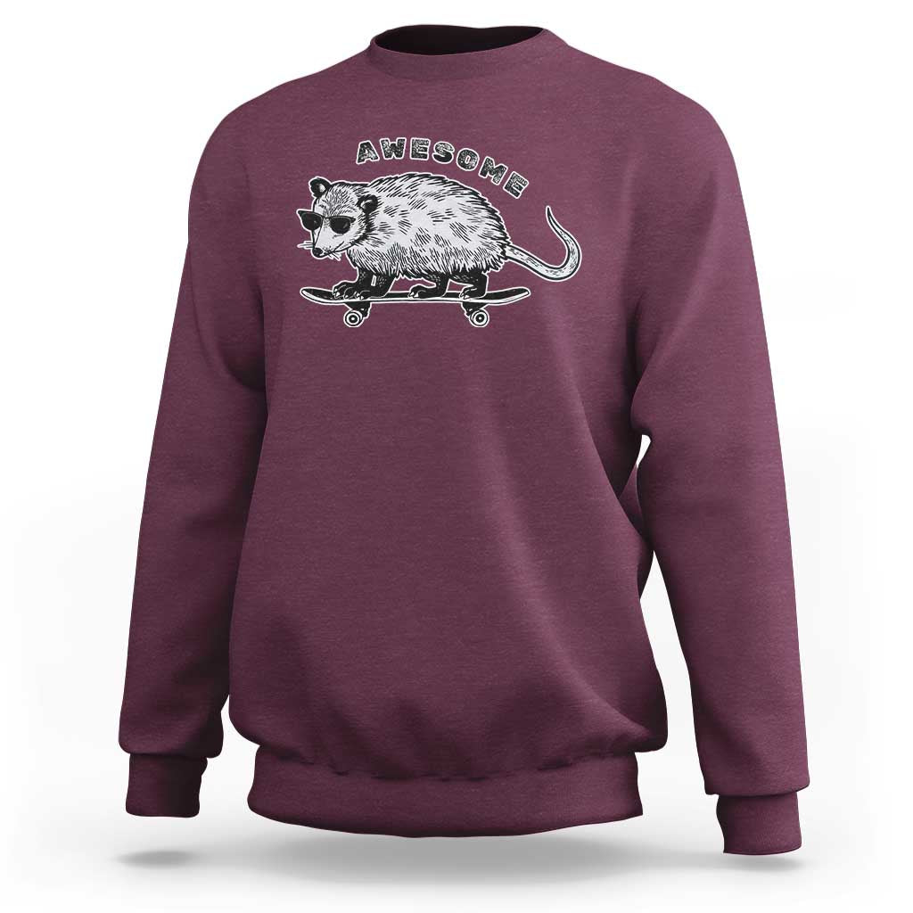 Funny Opossum Meme Sweatshirt Awesome Possum Cool 90s Retro Vintage Animal Lover - Wonder Print Shop