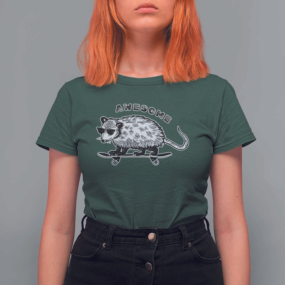 Funny Opossum Meme T Shirt For Women Awesome Possum Cool 90s Retro Vintage Animal Lover - Wonder Print Shop