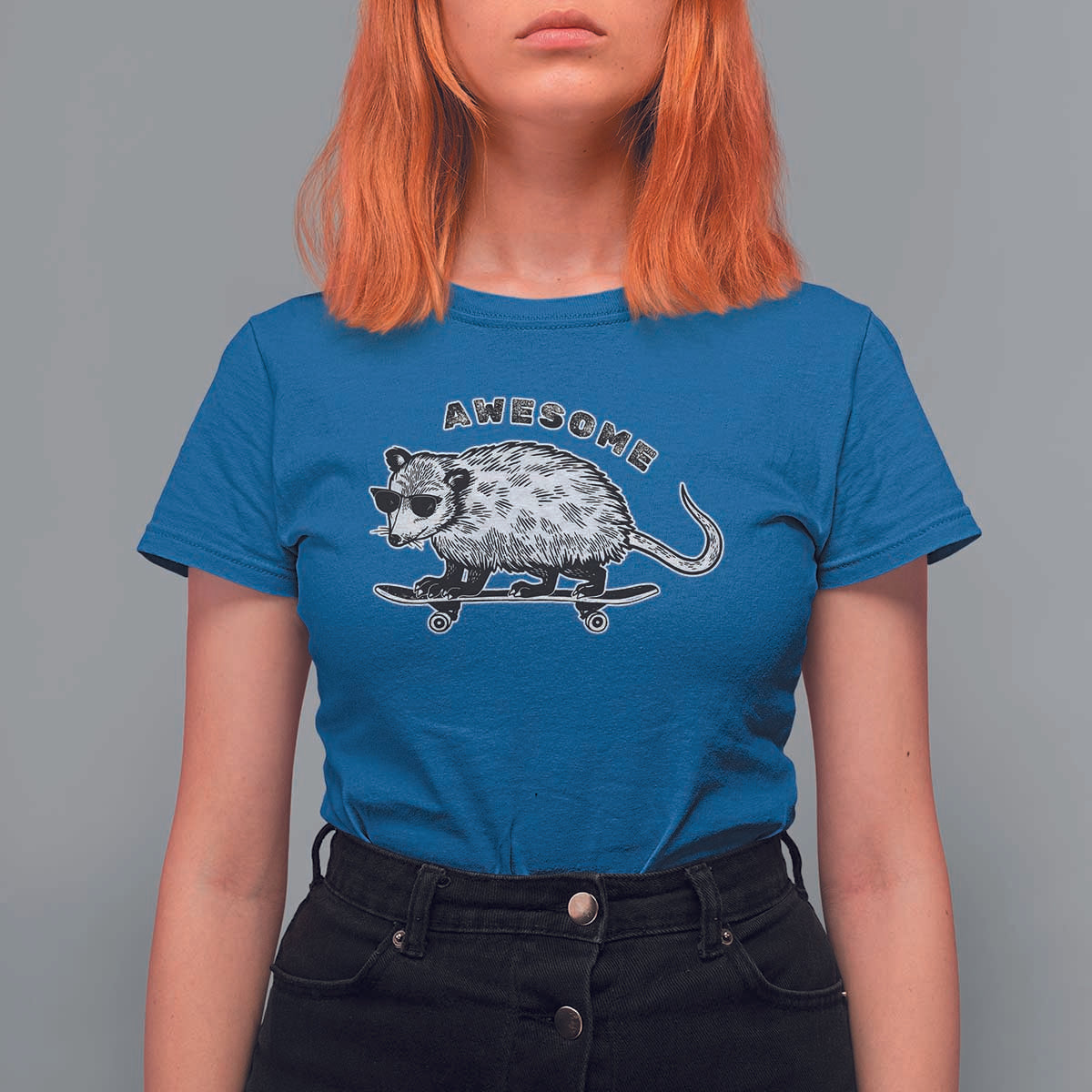 Funny Opossum Meme T Shirt For Women Awesome Possum Cool 90s Retro Vintage Animal Lover - Wonder Print Shop
