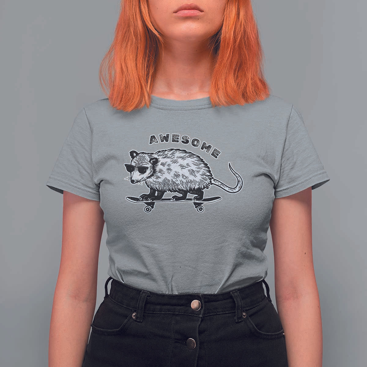 Funny Opossum Meme T Shirt For Women Awesome Possum Cool 90s Retro Vintage Animal Lover - Wonder Print Shop