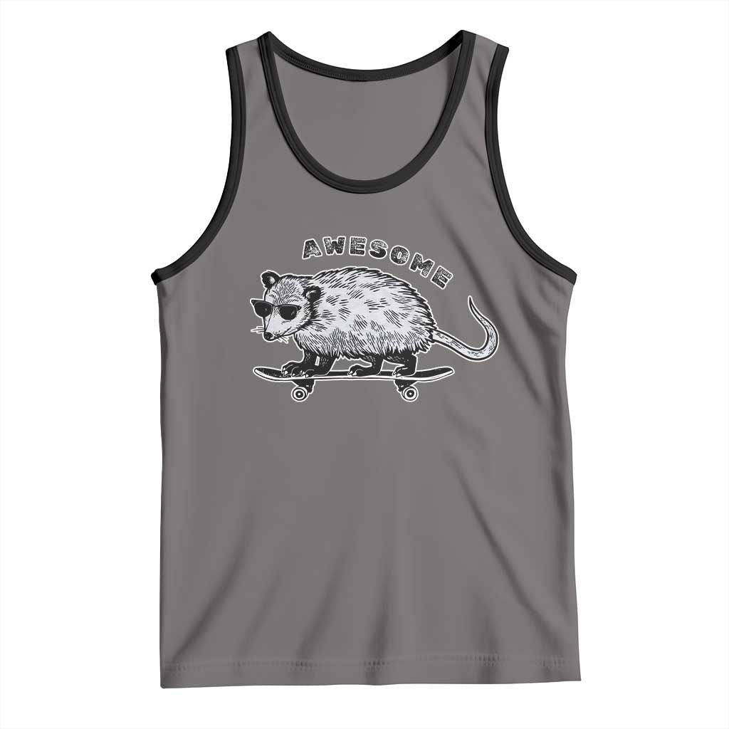 Funny Opossum Meme Tank Top Awesome Possum Cool 90s Retro Vintage Animal Lover