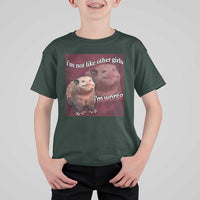 Funny Opossum Meme T Shirt For Kid Im Not Like Other Girls I'm Worse Possum Sarcasm Humor - Wonder Print Shop