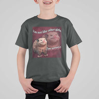 Funny Opossum Meme T Shirt For Kid Im Not Like Other Girls I'm Worse Possum Sarcasm Humor - Wonder Print Shop