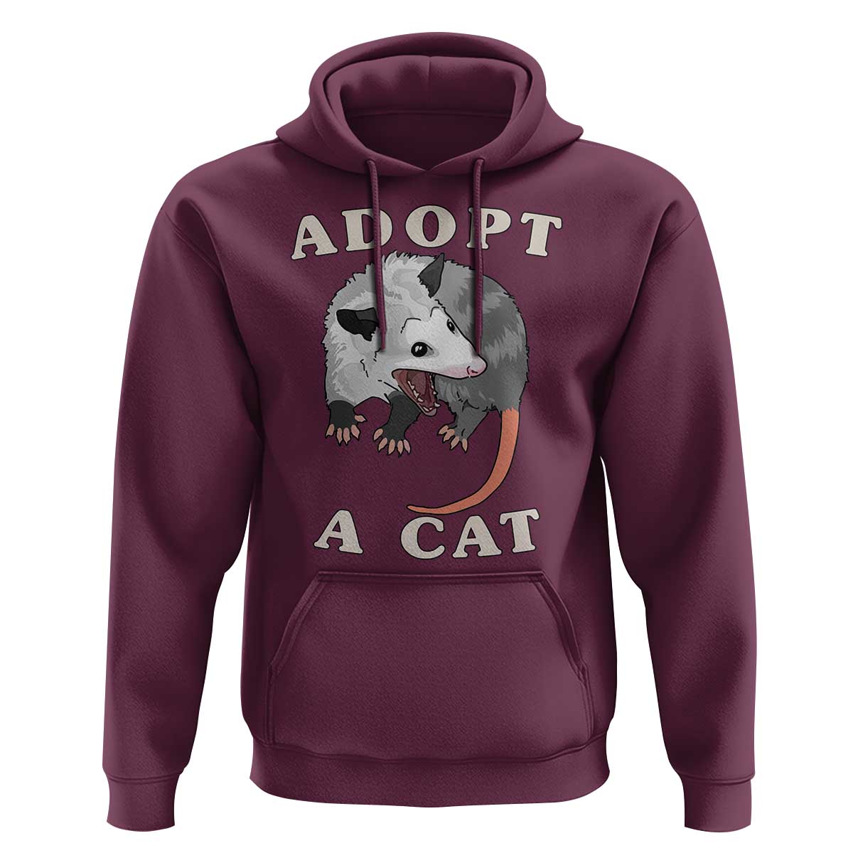 Funny Opossum Meme Hoodie Adopt A Cat Possum Team Trash Vibes