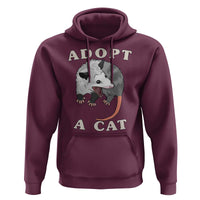 Funny Opossum Meme Hoodie Adopt A Cat Possum Team Trash Vibes