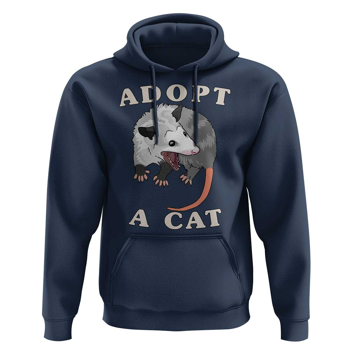 Funny Opossum Meme Hoodie Adopt A Cat Possum Team Trash Vibes