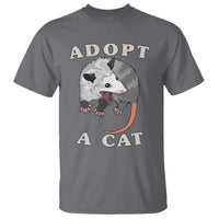 Funny Opossum Meme T Shirt Adopt A Cat Possum Team Trash Vibes - Wonder Print Shop