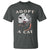 Funny Opossum Meme T Shirt Adopt A Cat Possum Team Trash Vibes - Wonder Print Shop