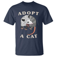 Funny Opossum Meme T Shirt Adopt A Cat Possum Team Trash Vibes - Wonder Print Shop