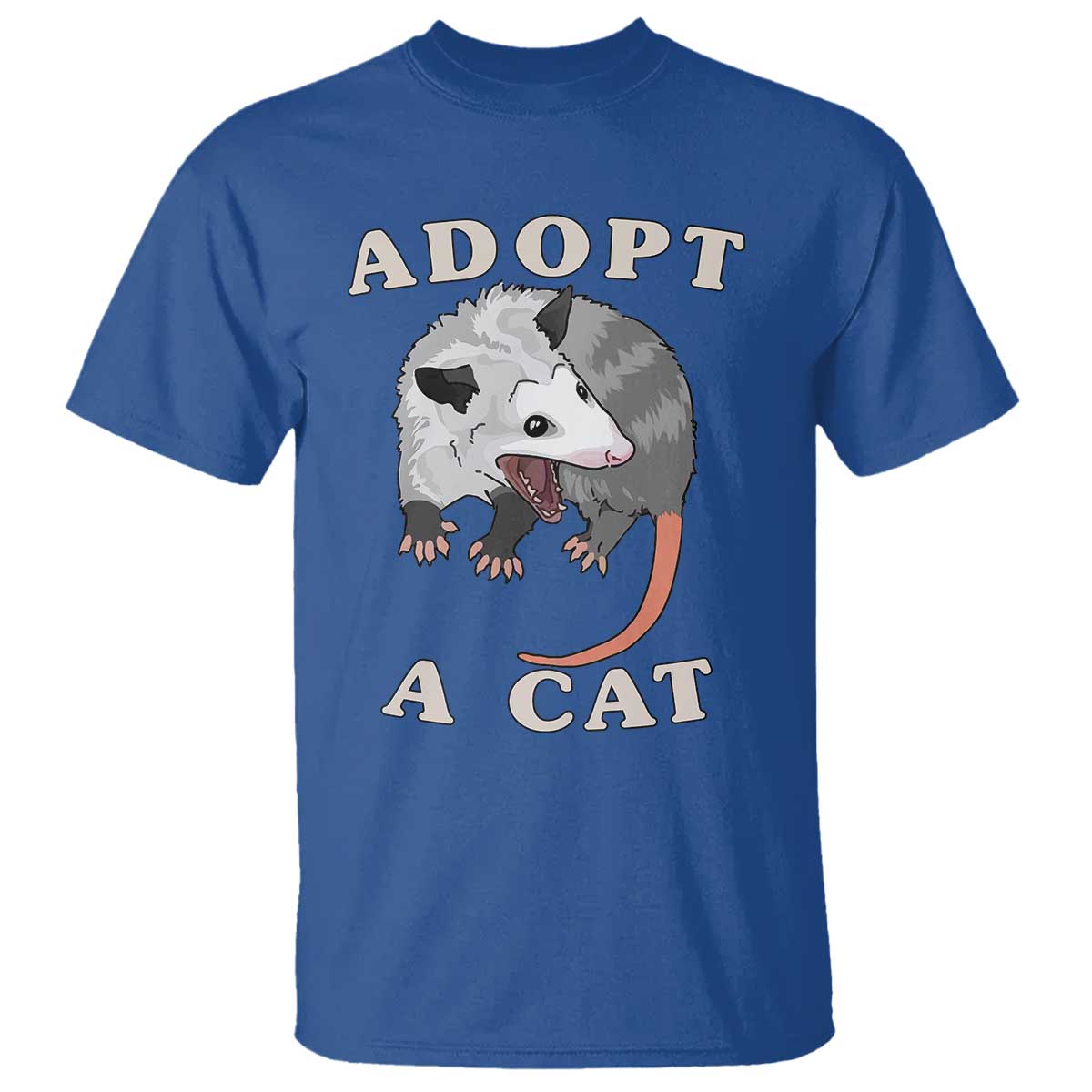 Funny Opossum Meme T Shirt Adopt A Cat Possum Team Trash Vibes - Wonder Print Shop