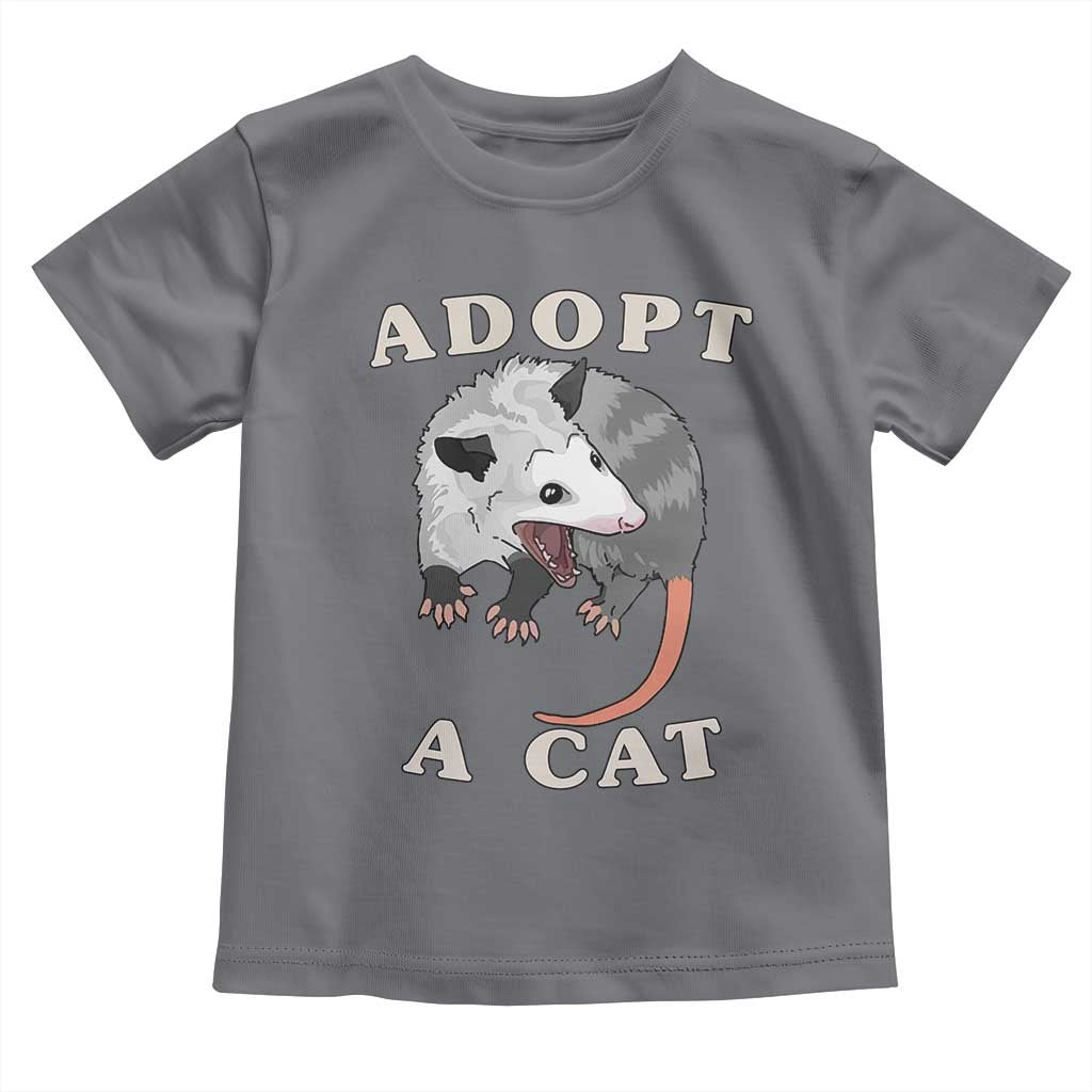 Funny Opossum Meme Toddler T Shirt Adopt A Cat Possum Team Trash Vibes