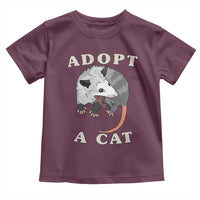 Funny Opossum Meme Toddler T Shirt Adopt A Cat Possum Team Trash Vibes