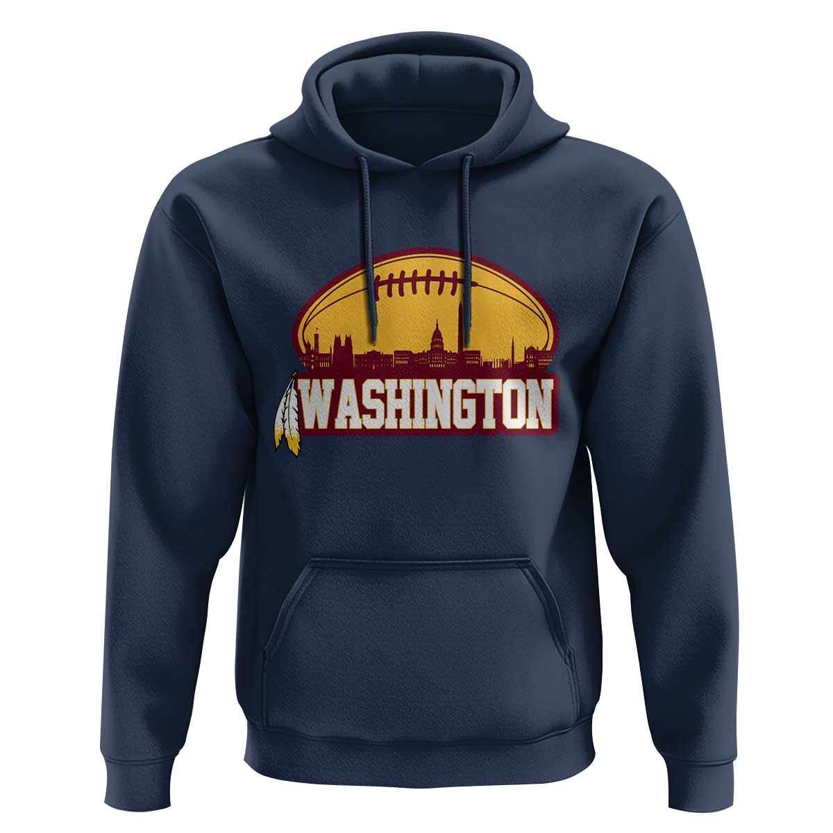 Washington Hoodie Football Native American Feather