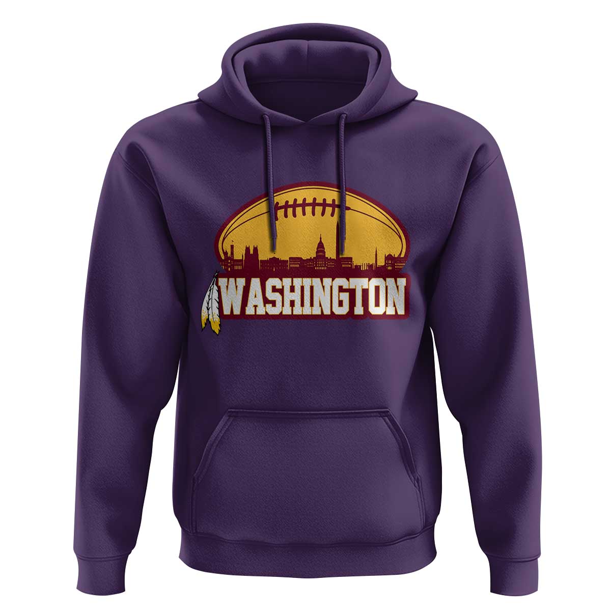 Washington Hoodie Football Native American Feather