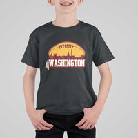Washington T Shirt For Kid Football Native American Feather