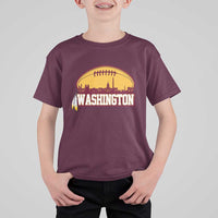 Washington T Shirt For Kid Football Native American Feather