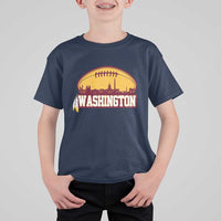 Washington T Shirt For Kid Football Native American Feather