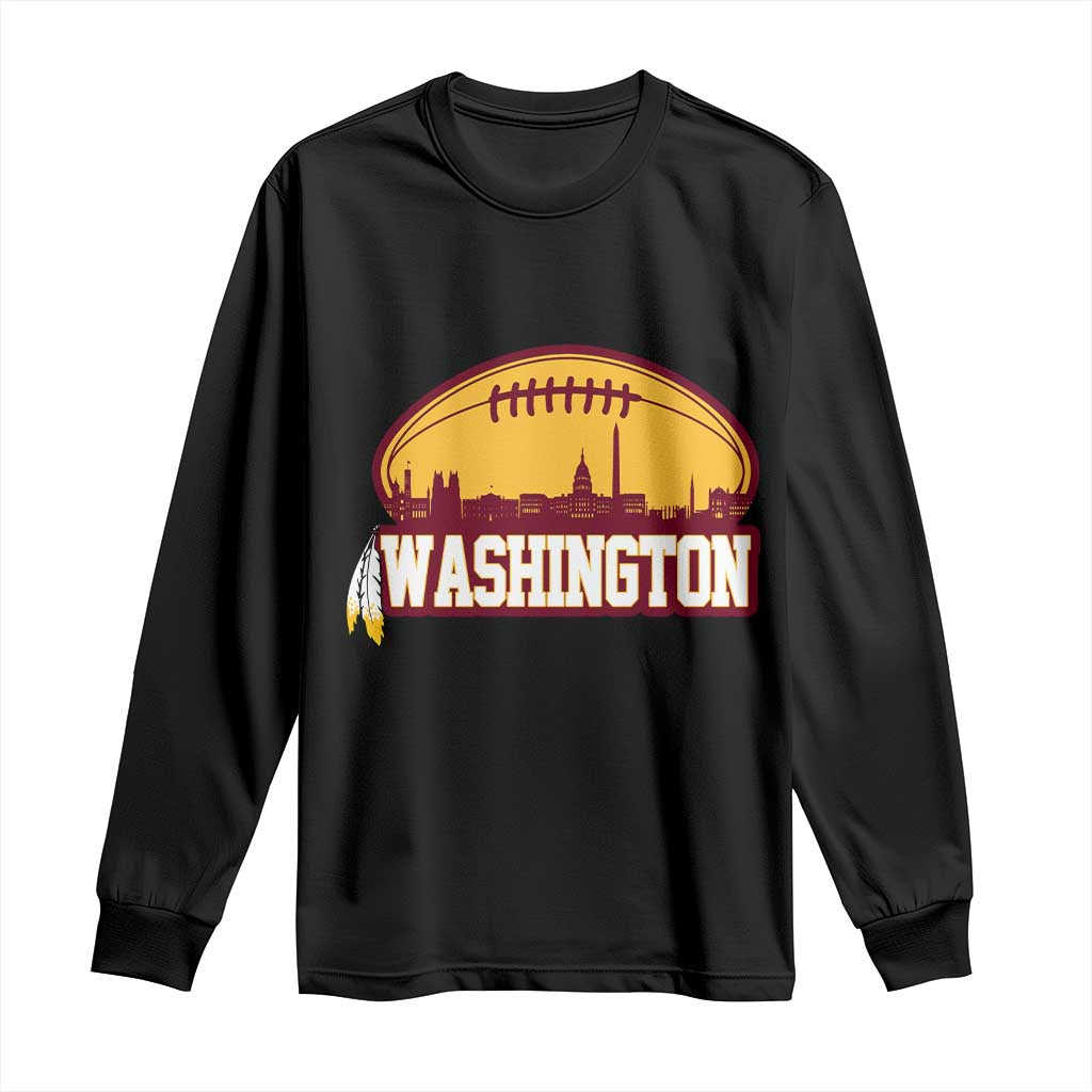 Washington Long Sleeve Shirt Football Native American Feather