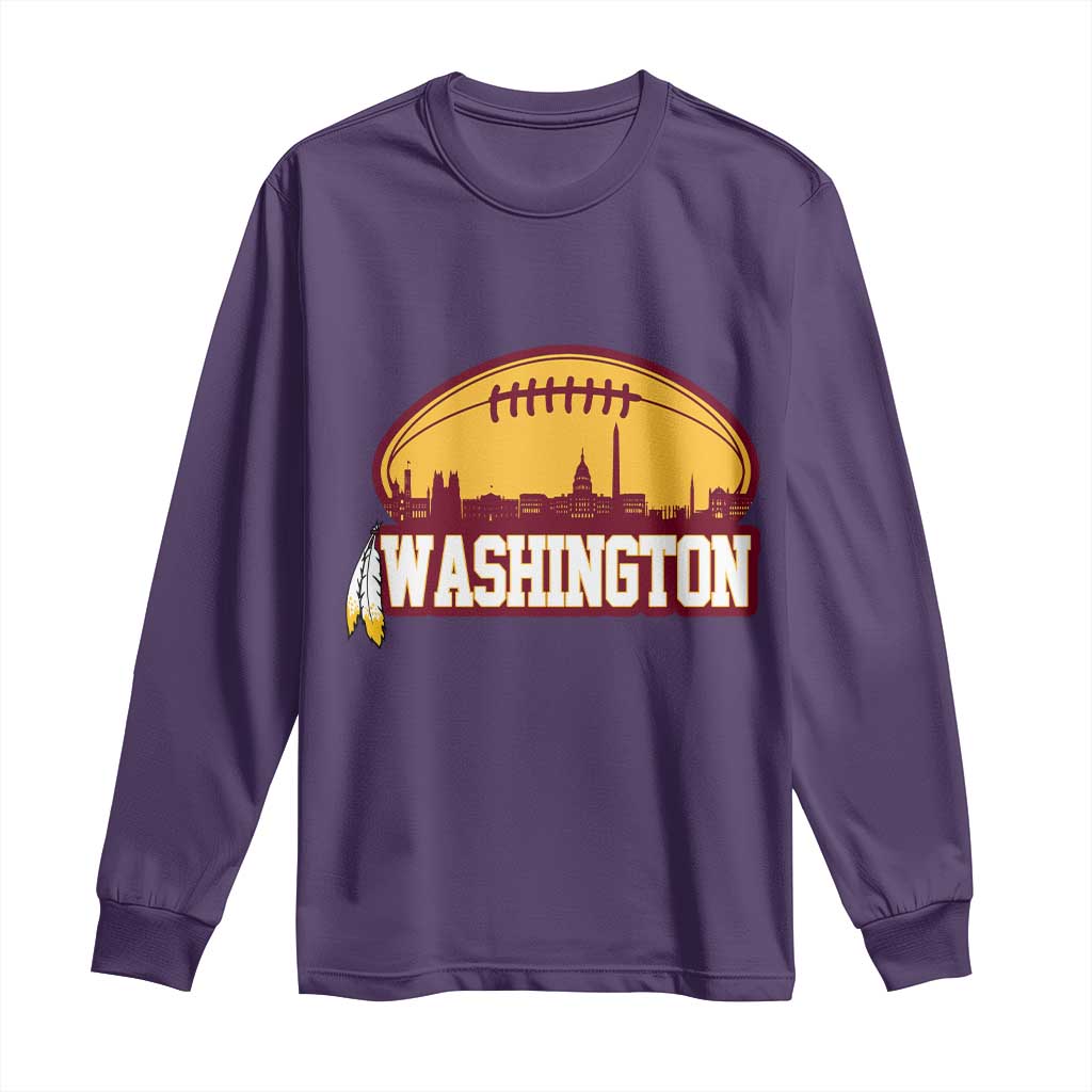 Washington Long Sleeve Shirt Football Native American Feather