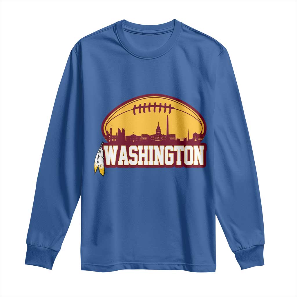 Washington Long Sleeve Shirt Football Native American Feather