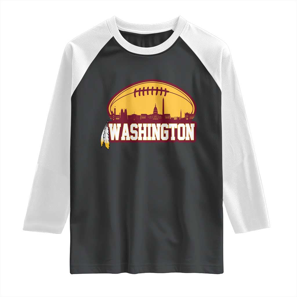 Washington Raglan Shirt Football Native American Feather