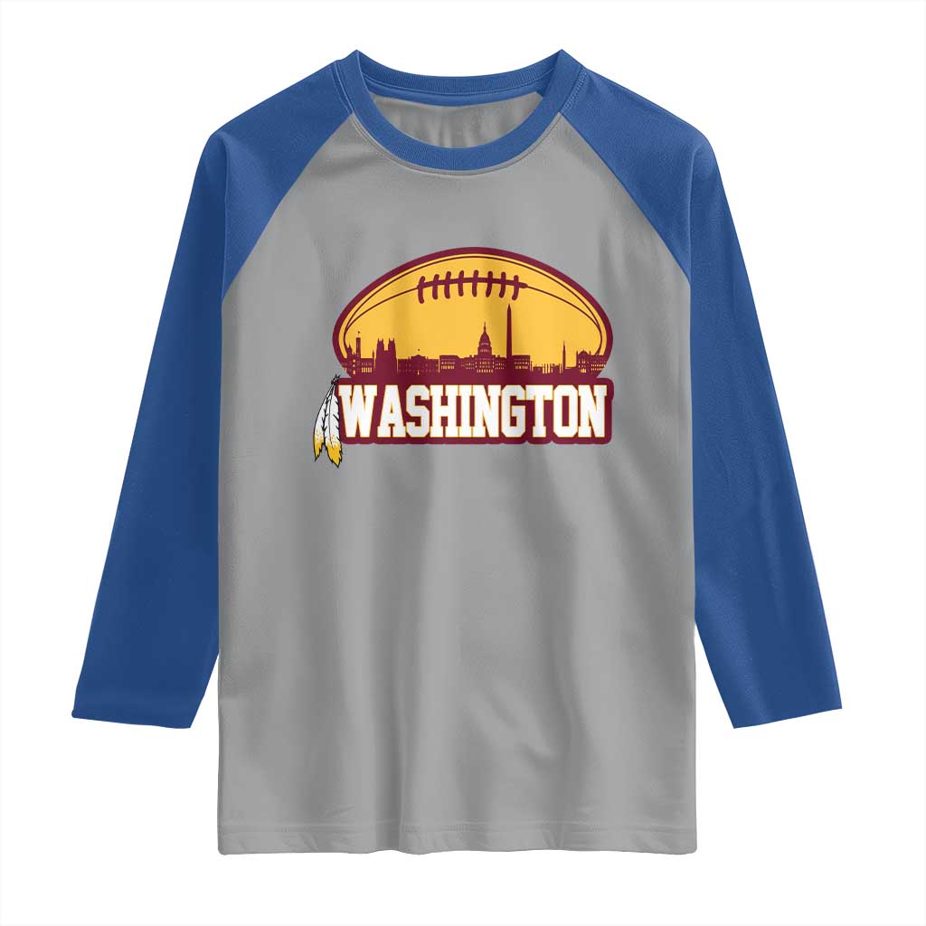 Washington Raglan Shirt Football Native American Feather