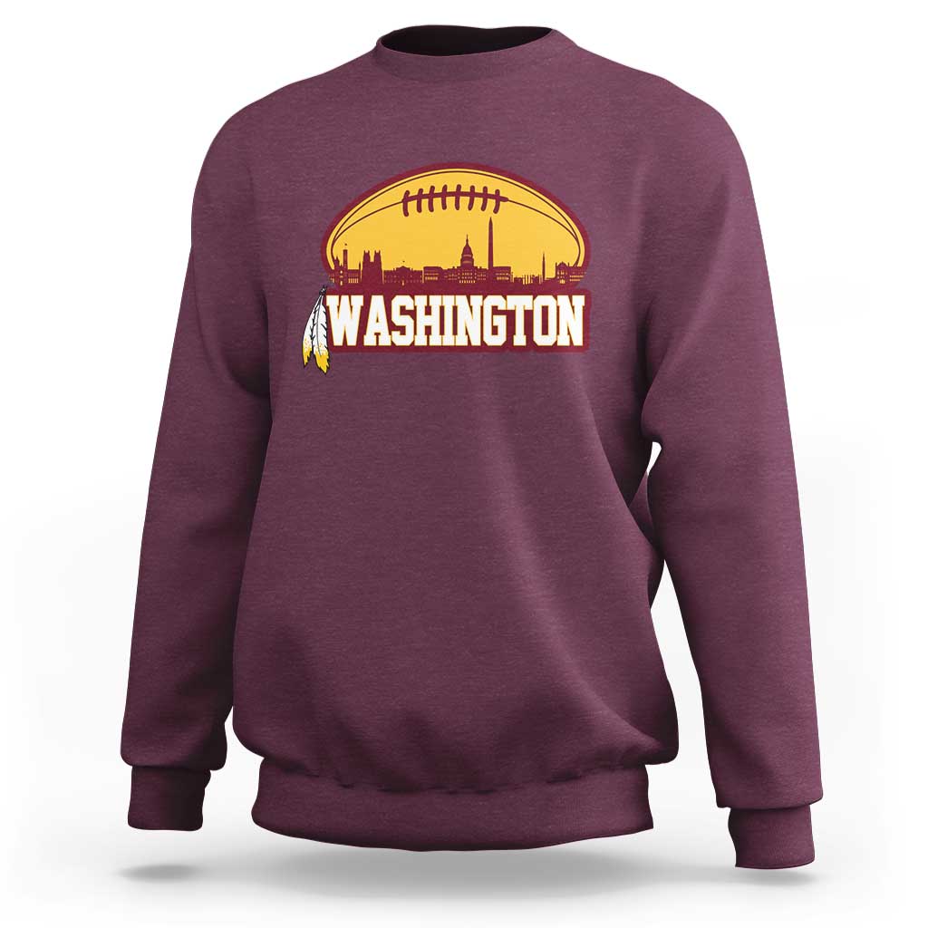 Washington Sweatshirt Football Native American Feather