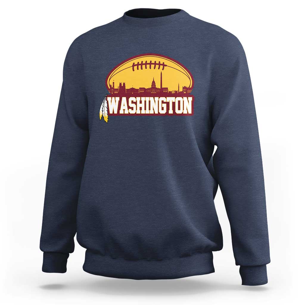 Washington Sweatshirt Football Native American Feather