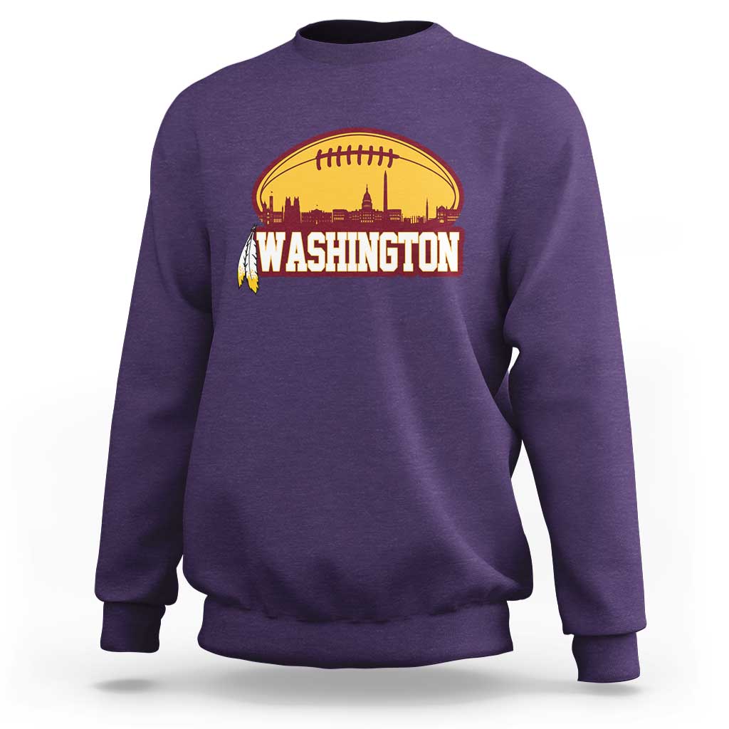 Washington Sweatshirt Football Native American Feather
