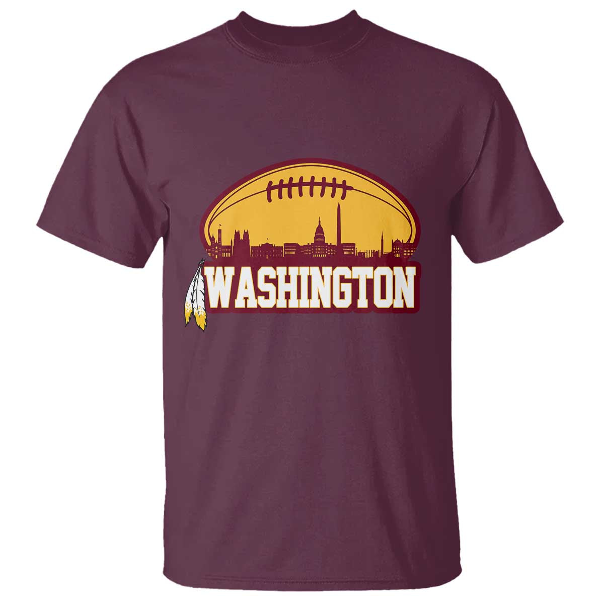 Washington T Shirt Football Native American Feather