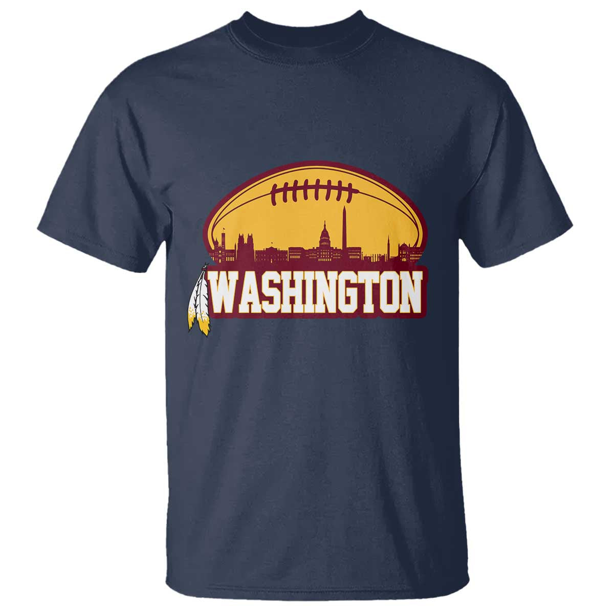 Washington T Shirt Football Native American Feather