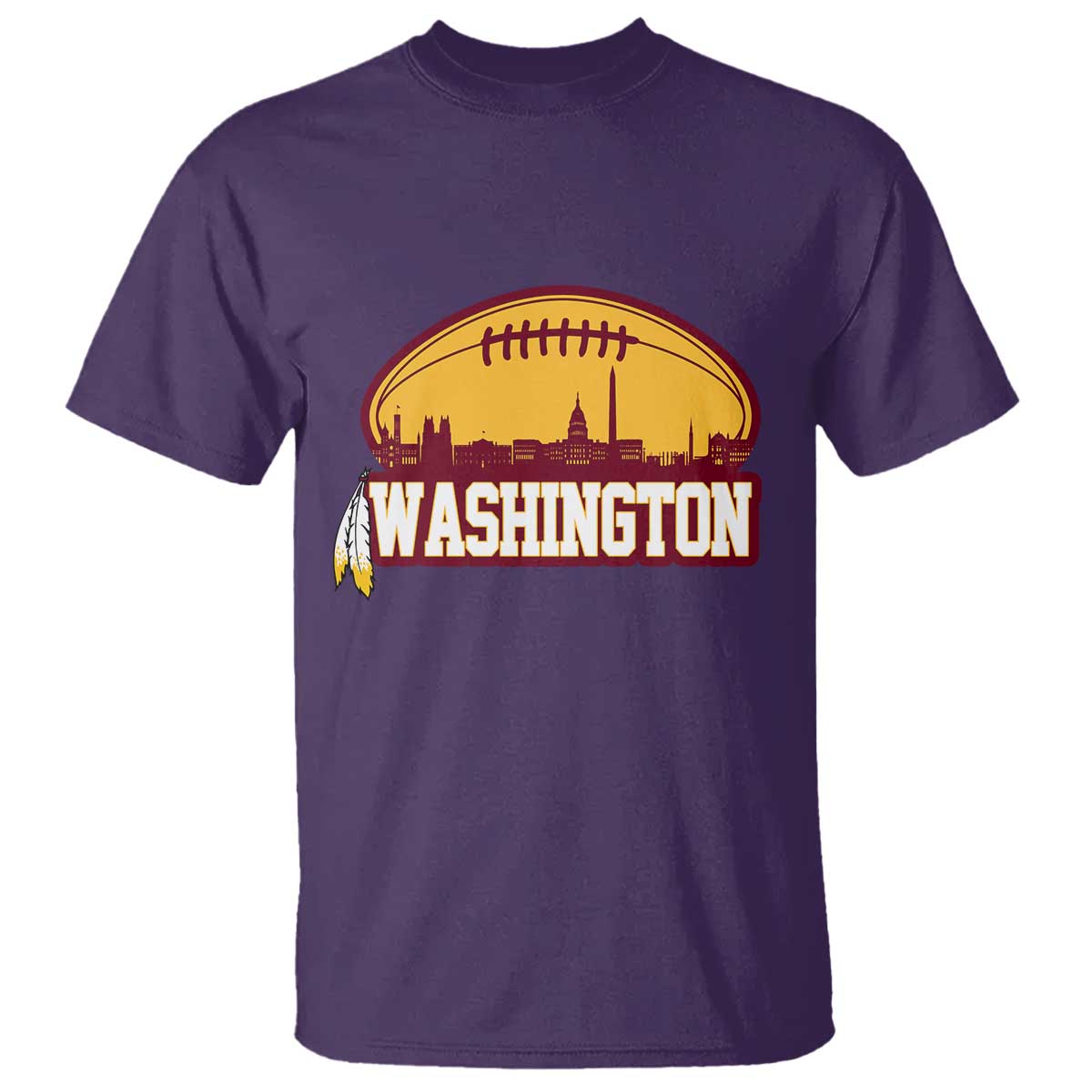 Washington T Shirt Football Native American Feather