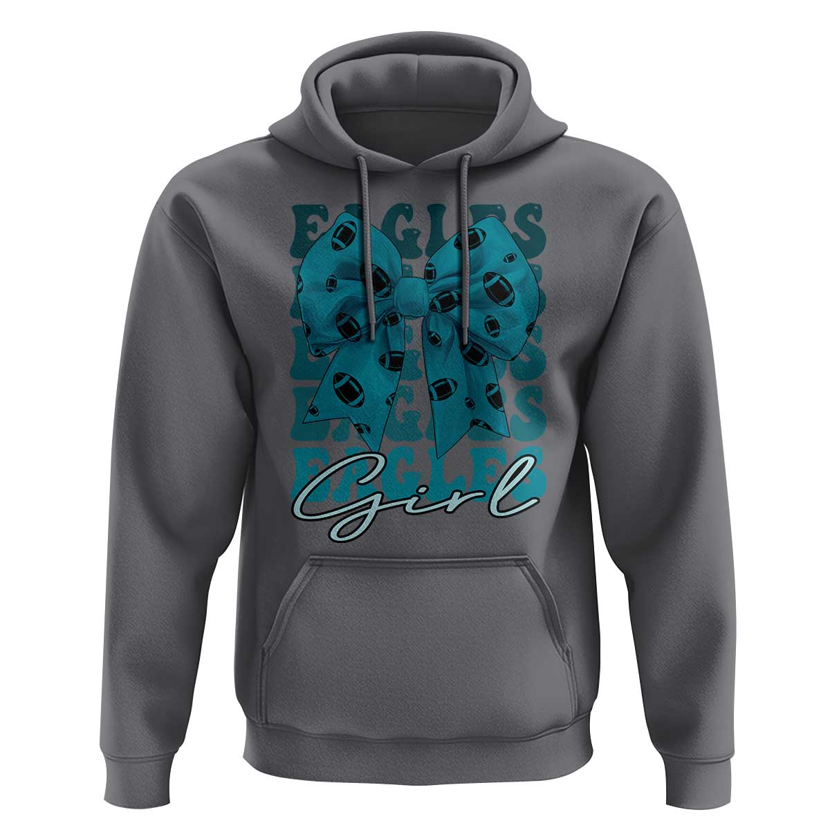 Eagle Girls Hoodie Midnight Green Coquette Bow Retro Vintage