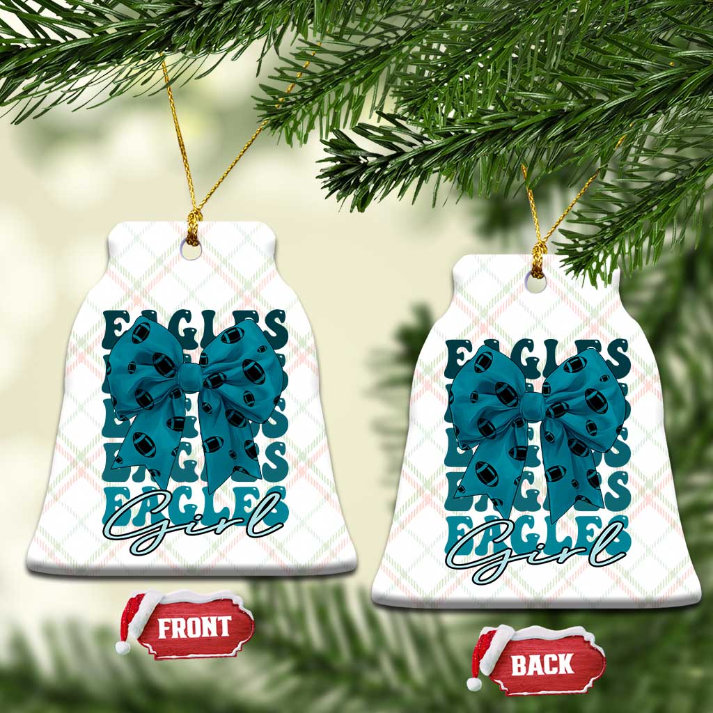 Eagle Girls Ceramic Ornament Midnight Green Coquette Bow Retro Vintage - Wonder Print Shop