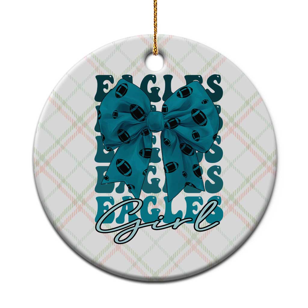 Eagle Girls Ceramic Ornament Midnight Green Coquette Bow Retro Vintage - Wonder Print Shop