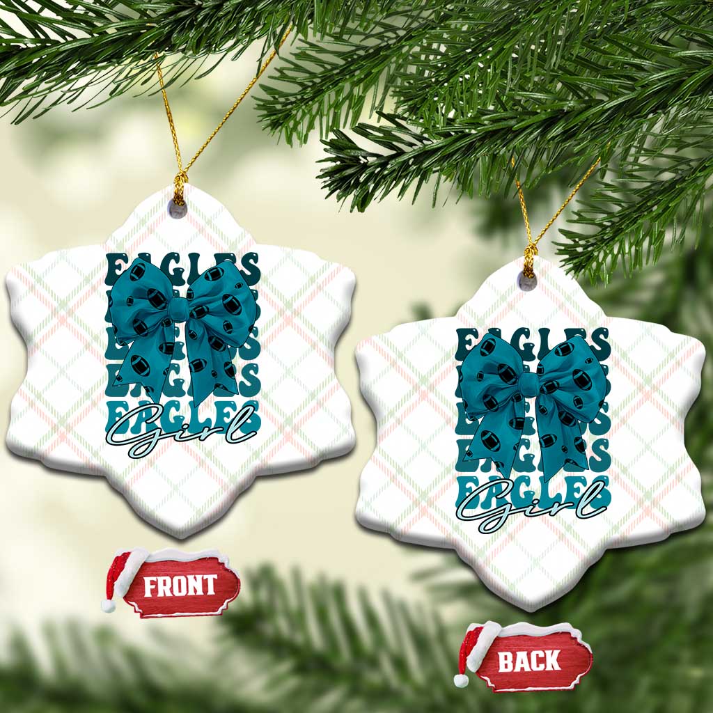 Eagle Girls Ceramic Ornament Midnight Green Coquette Bow Retro Vintage - Wonder Print Shop