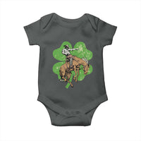 St Patrick's Day Lucky Cowboy Baby Onesie Retro Vintage Clover