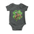 St Patrick's Day Lucky Cowboy Baby Onesie Retro Vintage Clover