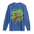 St Patrick's Day Lucky Cowboy Long Sleeve Shirt Retro Vintage Clover