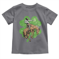 St Patrick's Day Lucky Cowboy Toddler T Shirt Retro Vintage Clover