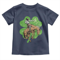 St Patrick's Day Lucky Cowboy Toddler T Shirt Retro Vintage Clover