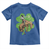 St Patrick's Day Lucky Cowboy Toddler T Shirt Retro Vintage Clover