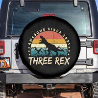 Three Rex 3rd Birthday Spare Tire Cover 3 Years Old Dinosaur Bday Boy