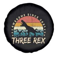 Three Rex 3rd Birthday Spare Tire Cover 3 Years Old Dinosaur Bday Boy